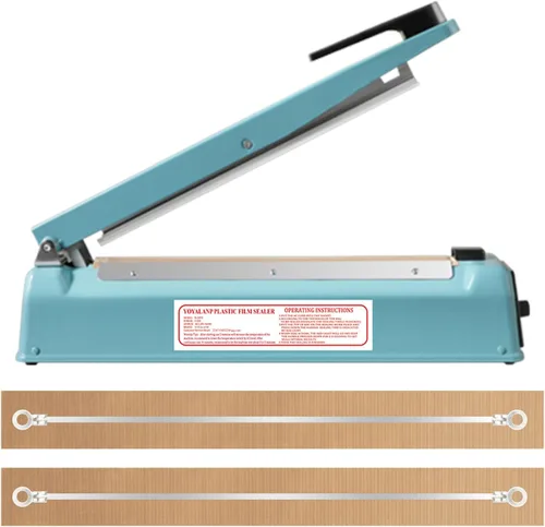 Vista 10 de Cuerpo de metal, sellador térmico por impulso, sellador manual de bolsas, máquina de sellado térmico de 8 pulgadas, máquina selladora de impulsos