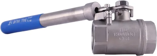 Vista 4 de ARITA Válvula de bola con mango "Deadman" de 1-1/2", acero inoxidable 304 Puerto completo 1500PSI para agua, petróleo y gas, NPT hembra