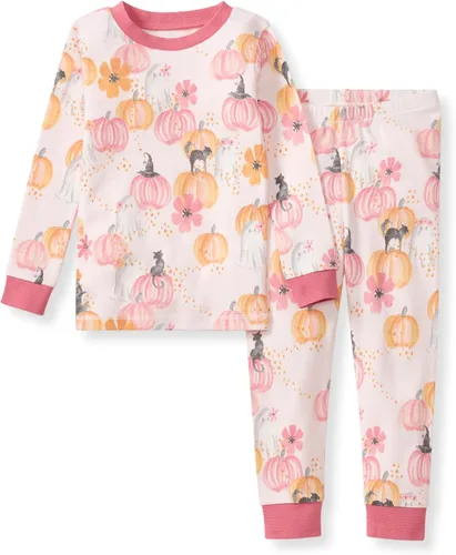 Vista 28 de Burt's Bees Baby Pijama de algodón orgánico para niñas, conjunto de pijama 100% algodón para niños pequeños y niños, tela suave y elástica Trébol