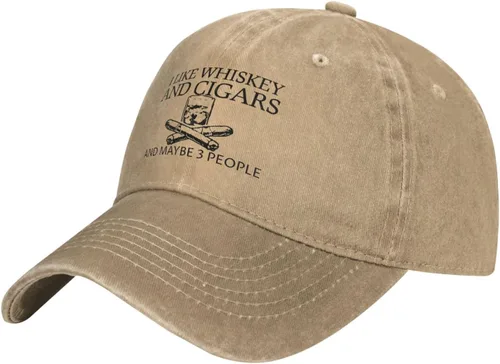 Vista 2 de I Like Whiskey and Maybe 3 People Hat for Women Baseball Caps with Design Hats