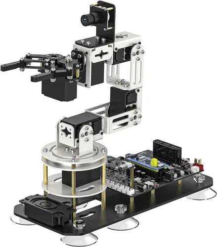 Vista 10 de Yahboom Brazo robótico ROS2 6DOF Inteligencia incorporada, reconocimiento espacial 3D, control de PC de máquina virtual, módulo de voz