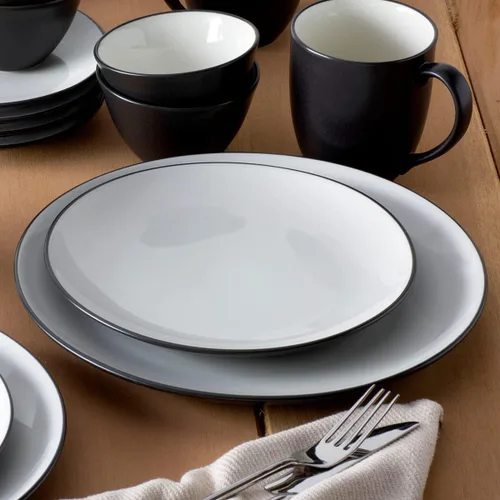 Vista 5 de Noritake Colorwave - Juego de 4 platos de ensalada Coupe de grafito, 8-1/4 pulgadas