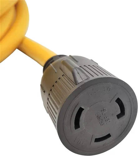 Vista 3 de Parkworld Cable de extensión NEMA L5-30, bloqueo del generador de 3 puntas, 30 amperios, 125 voltios, 3750 vatios (50 pies)