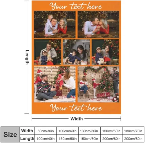 Vista 4 de IEK Manta personalizada, manta personalizada con foto, foto personalizada de la manta, foto personalizada de la manta, manta de regalo para mamá