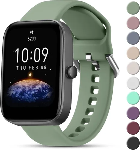 Vista 38 de Vanjua Bandas para Amazfit Active 2 / Bip 3 / 3 Pro Band mujeres hombres, Bip U Pro / Bip / Lite / S / S lite / U, correa de repuesto de silicona