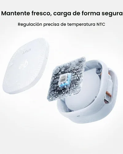 Vista 6 de VRURC Estación de carga 3 en 1 para Apple, Qi2.2 25W Cargador inalámbrico Blanco