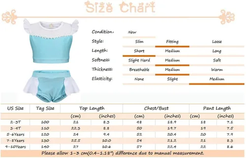 Vista 7 de AmzBarley Traje de baño de una o dos piezas para niñas, traje de baño de princesa con volantes