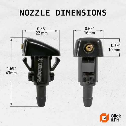 Vista 7 de Boquillas ajustables para limpiaparabrisas compatibles con Jeep Grand Cherokee Patriot Compass Caliber, Dodge Charger Durango, Ram 1500 2500