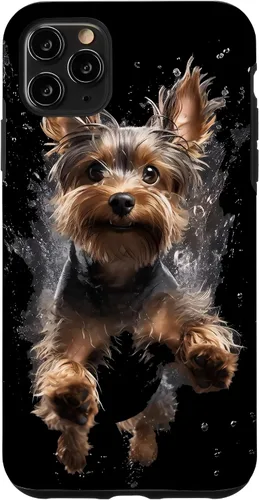 Vista 13 de Funda submarina para iPhone 16 Yorkshire Terrier buceo para perros