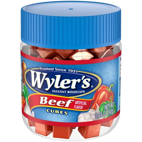 Vista 6 de Wyler's Cubos de caldo instantáneo de carne de res (tarro de 3.25 onzas)