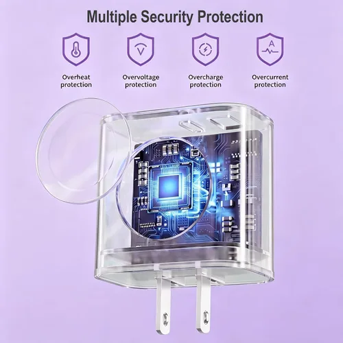 Vista 4 de Bloque de carga para Apple Watch, 23 W PD 3 en 1, bloque de carga USB C integrado, inalámbrico, magnético, cargador de pared, enchufe compatible