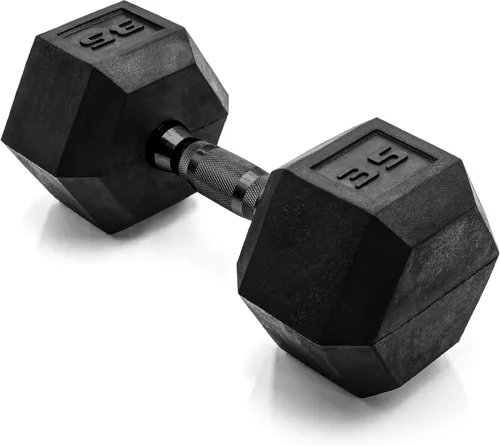 Vista 36 de CAP Barbell Peso de la mancuerna hexagonal recubierta, individual, 10-120 libras, múltiples opciones