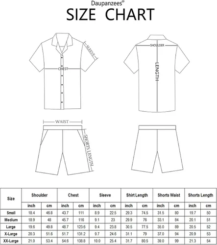 Vista 6 de Daupanzees - Camisa hawaiana de manga corta con botones para hombre
