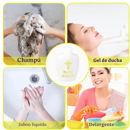 Vista 3 de 5 botellas de agua bendita envases vacíos de agua bendita 2.0 fl oz botella de plástico de agua bendita