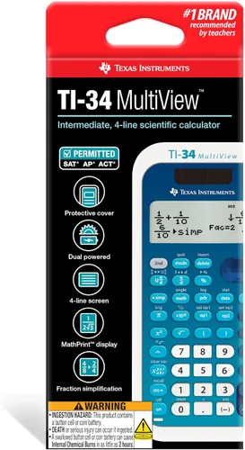Vista 5 de Calculadora científica TI-34 MultiView, LCD de 16 dígitos, Azul