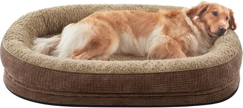 Vista 30 de JOEJOY Cama ortopédica para perros medianos, cama para mascotas de espuma viscoelástica con laterales de refuerzo, forro impermeable, funda