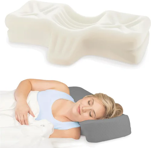 Vista 10 de Therapeutica Almohada cervical ergonómica para aliviar el dolor de cuello Blanco