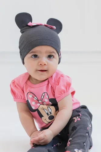 Vista 4 de Disney Minnie Mouse - Conjunto de 3 piezas para bebés y niñas Mix N' Match Body Pants Hat