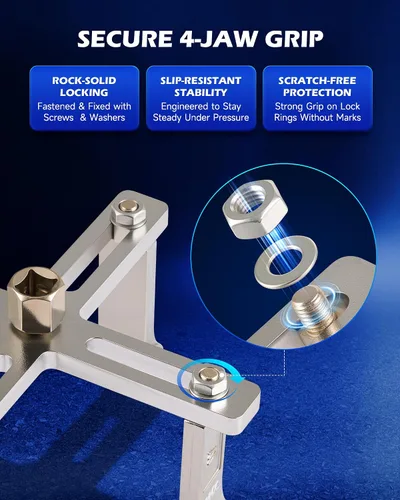 Vista 6 de Orion Motor Tech Herramienta de extracción de bomba de combustible, herramienta de anillo de bloqueo de tanque de combustible de plástico ajustable