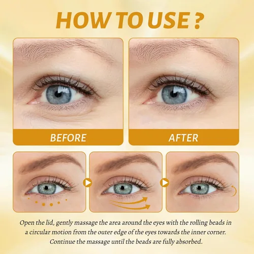Vista 6 de 3 piezas de aceite de esencia de luteína para ojos, nueva actualización VC Luteína antiarrugas, aceite para ojos Ruy, bolsas para mejorar los ojos