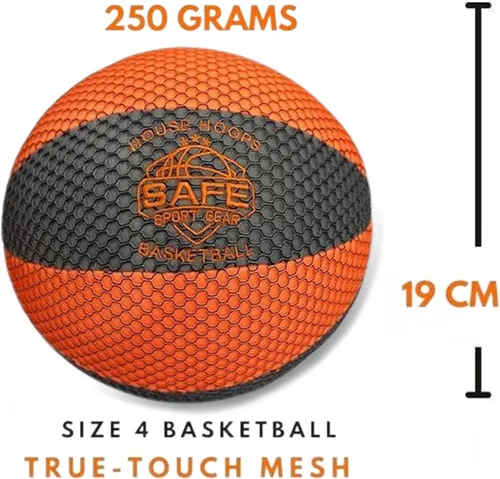 Vista 3 de Safe Sport Gear La Canasta de Baloncesto de Casa - HouseHoops Baloncesto - Textura y Rebote Realistas - No Rayará ni Dañará Pisos y Paredes