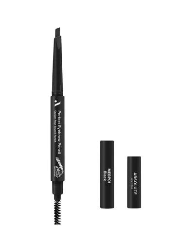Vista 6 de Absolute New York Perfect - Lápiz de cejas de doble punta para dar forma, rellenar y definir las cejas (MEBP01 negro duro)