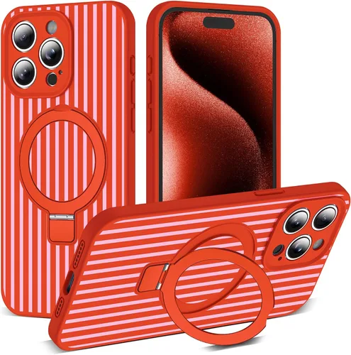 Vista 102 de SKYLMW Funda diseñada para iPhone 11 con soporte magnético invisible Compatible con Mag-Safe, a prueba de caídas de grado militar, a prueba