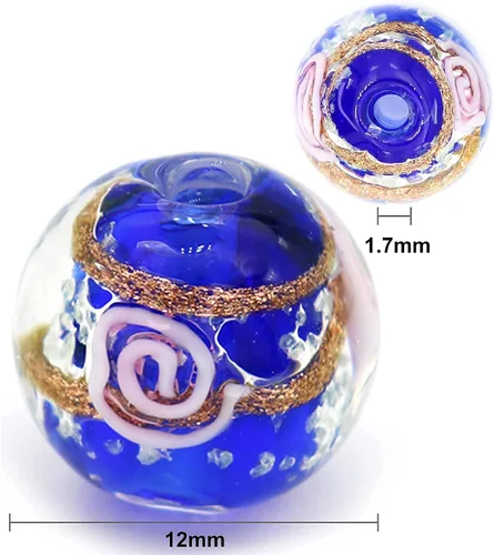 Vista 6 de Artsy Crafts - 20 cuentas surtidas de luciérnaga que brillan en la oscuridad de 0.47 pulgadas (0.472 in), cuentas de vidrio luminosas para hacer