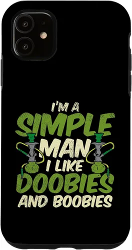 Vista 8 de iPhone 16 Simple Man Doobies Boobies Weed Cannabis 420 Stoner Men Estuche de regalo