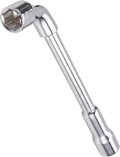 Vista 10 de Auniwaig Llave hexagonal métrica en forma de L de 0.236 in, acero al cromo vanadio, codo de espejo cromado, soporte de broca de doble cabeza