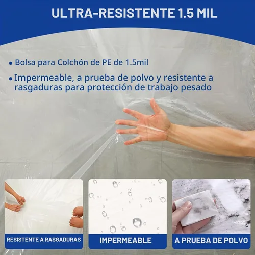 Vista 3 de TopSoon - Paquete de 2 bolsas de plástico para colchón para mudanza