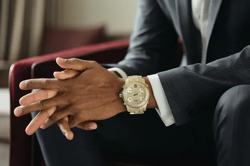 Vista 7 de JBW JB-6213-A "Jet Setter" reloj de oro y diamantes, con cinco zonas horarias, para hombre