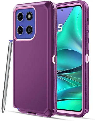 Vista 8 de Jiunai Funda para Moto G Stylus 2025, funda resistente a prueba de golpes, protección contra caídas, híbrida de doble capa mate, para Motorola G