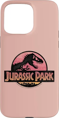 Vista 28 de Funda con logotipo degradado rosa para iPhone 16 Jurassic Park