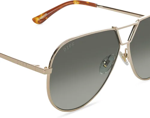 Vista 5 de DIFF Eyewear Devon - Lentes de sol de aviador para mujer 100 UVAUVB tamaño más grande