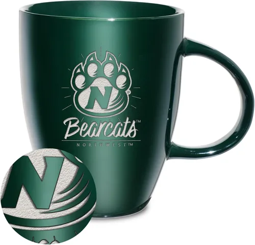 Vista 69 de Rico Industries - Taza de lustre cerámico con grabado láser de la NCAA de 18oz - Café-Té