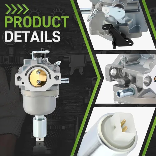 Vista 2 de 591731 Carburador para Nikki 795365 795366 792768 792036 para motor de 17.5 hp 593433 593514 594593 697141 compatible con modelos Intek 280H06