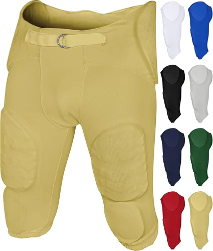 Vista 10 de Exxact Sports Proline Men's Integrated Football Pants with 7 Flex Pads Negro