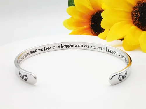 Vista 272 de Pulseras inspiradoras para mujer, joyería de acero inoxidable, con refranes, pulsera motivacional con mensaje oculto, pulseras grabadas para mejor