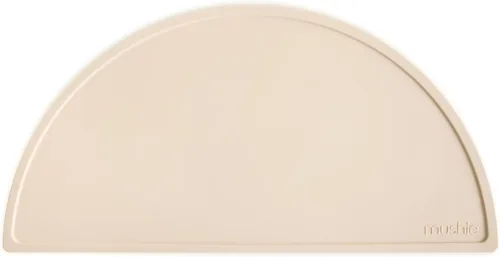 Vista 30 de mushie Mantel individual de silicona para niños, diseño antideslizante sin BPA (margarita negra)