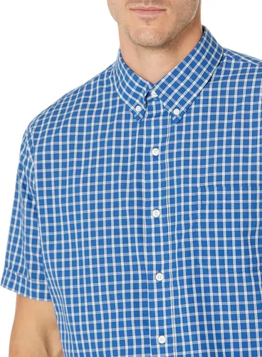 Vista 3 de Arrow 1851 Men's Hamilton Poplins Short Sleeve Button Down Plaid Shirt
