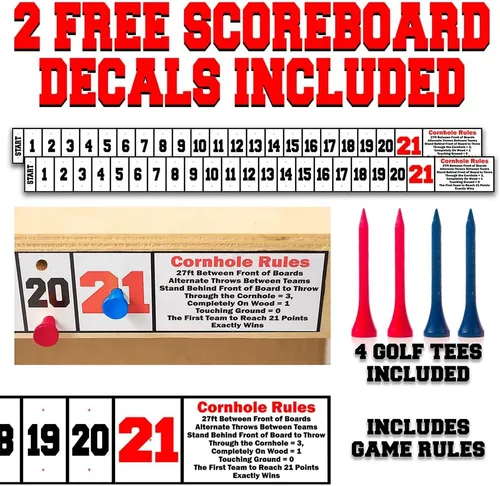 Vista 2 de Cornhole Board Wraps and Decals for Boards Set of 2 Skins Professional Vinyl Covers Sticker Happy Camper Adventure Camp Let's Get Wild Explore