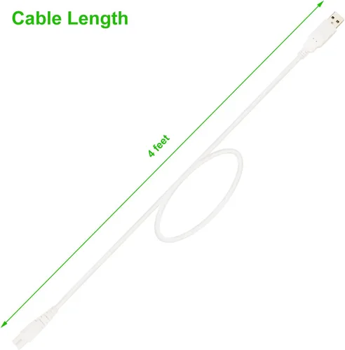 Vista 2 de Cable de carga de repuesto para pies eléctricos Pritech Removedor de callos y pedicura de pies, cable de alimentación USB de 4 pies (paquete de 2)