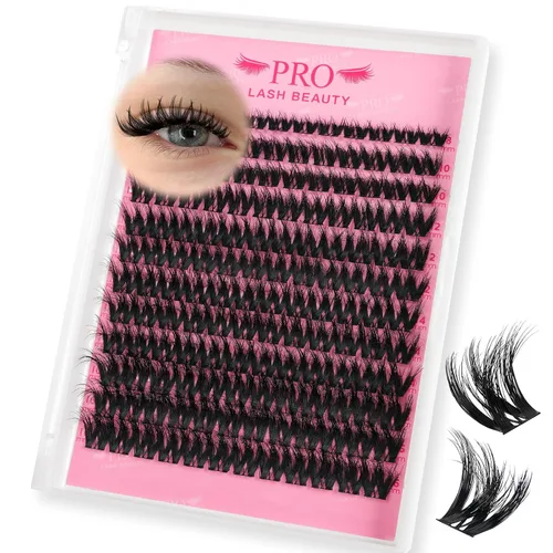Vista 13 de PROLASHBEAUTY - Pegamento transparente de racimo de pestañas para 7 días de larga duración, pegamento impermeable para pestañas y sellado
