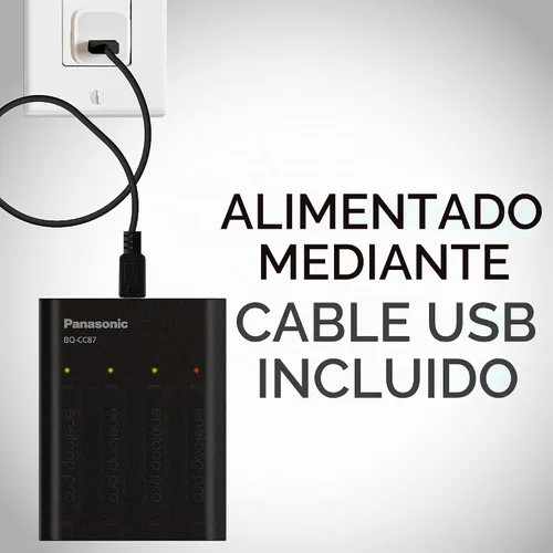 Vista 6 de Panasonic BQ-CC87AKBBA Eneloop pro - Cargador de batería individual avanzado con tecnología de carga portátil, color negro