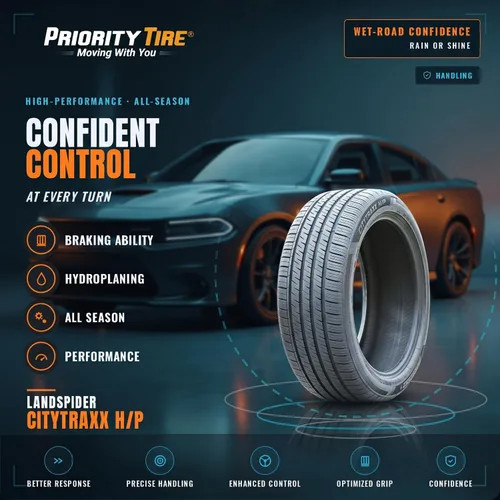 Vista 2 de Landspider - Neumático radial de altas prestaciones Citytraxx H/P, todas las estaciones 245/45R17, 245/45ZR17, 245/45/17, 245/45-17, 99W, capacidad
