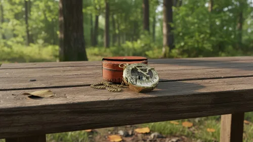 Vista 8 de Hermosa brújula de reloj de sol de latón con caja de cuero marrón y cadena Brújula abierta Camping Senderismo Steampunk Acabado de latón