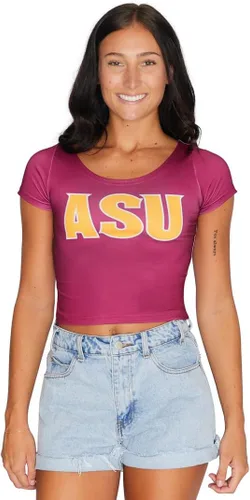 Vista 32 de Lojobands Camiseta corta ajustada para mujer, hecha en Estados Unidos, talla única