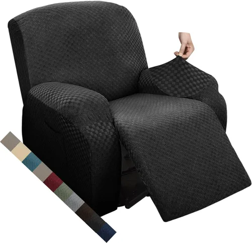 Vista 40 de MAXIJIN funda para sofá de 4 piezas, para sofás de 3 plazas, muy elástica, no se desliza, para perros, para mascotas, protector elástico de muebles