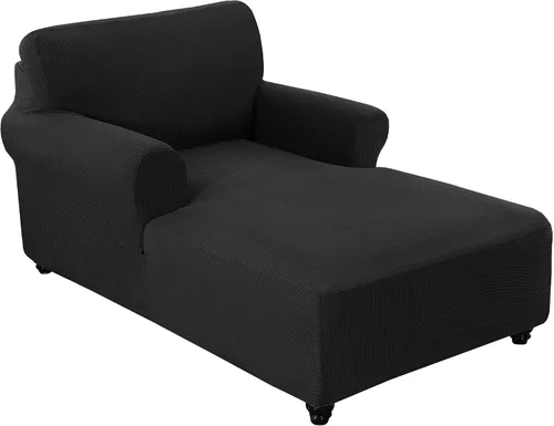 Vista 30 de FantasDecor Funda Elástica para Chaise Lounge Funda de Silla con Patrón de Celosía con Reposabrazos para Sala de Estar Dormitorio Doble Brazo Tela